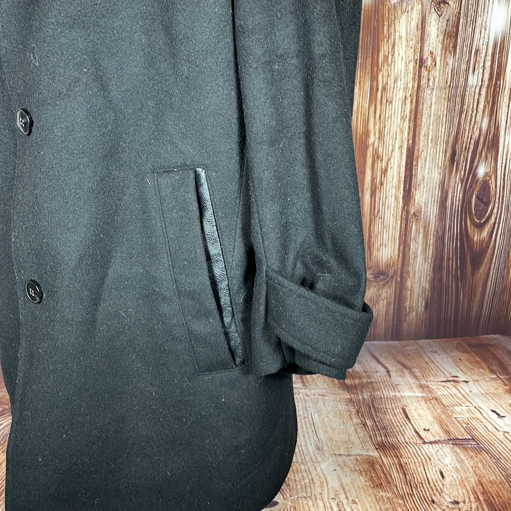 Men’s Hugo Boss Black Wool Cashmere Pea Coat 42R - Picture 4 of 9